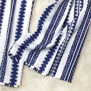 SHEIN Geo Print Belted Pants